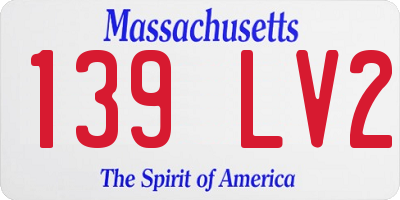 MA license plate 139LV2