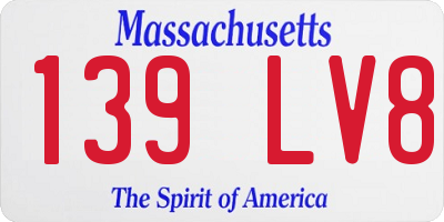 MA license plate 139LV8