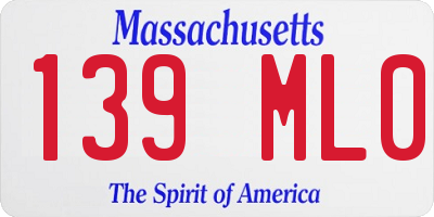 MA license plate 139ML0