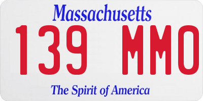 MA license plate 139MM0