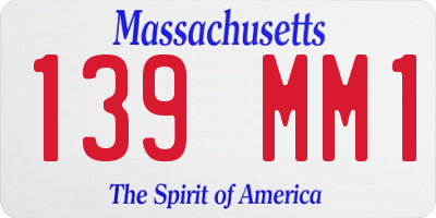 MA license plate 139MM1