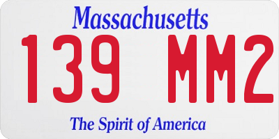MA license plate 139MM2
