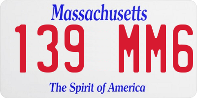 MA license plate 139MM6