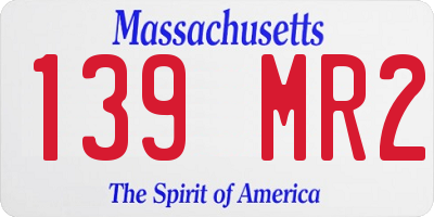 MA license plate 139MR2
