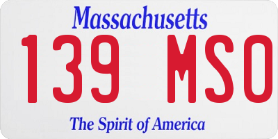 MA license plate 139MS0