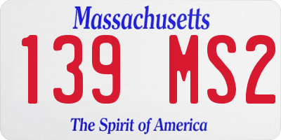 MA license plate 139MS2
