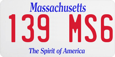 MA license plate 139MS6