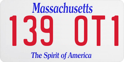 MA license plate 139OT1