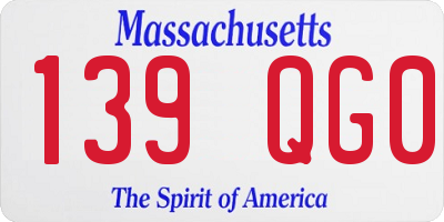 MA license plate 139QG0