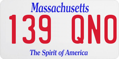 MA license plate 139QN0