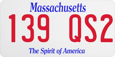 MA license plate 139QS2