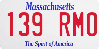 MA license plate 139RM0