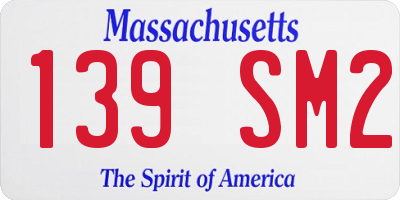 MA license plate 139SM2