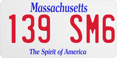 MA license plate 139SM6