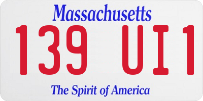 MA license plate 139UI1