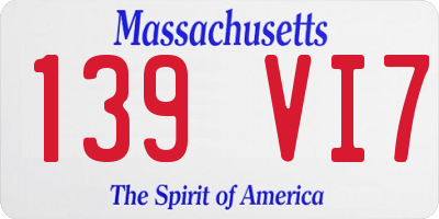 MA license plate 139VI7