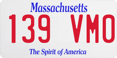 MA license plate 139VM0