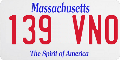 MA license plate 139VN0