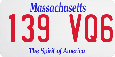 MA license plate 139VQ6