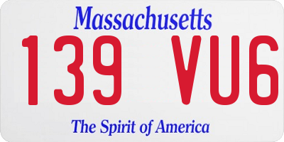 MA license plate 139VU6