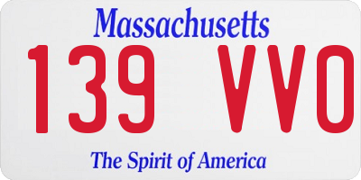 MA license plate 139VV0