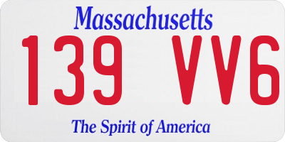 MA license plate 139VV6