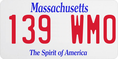 MA license plate 139WM0