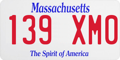 MA license plate 139XM0