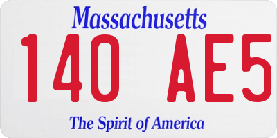 MA license plate 140AE5