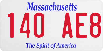 MA license plate 140AE8