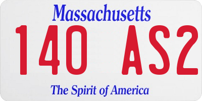 MA license plate 140AS2