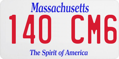 MA license plate 140CM6