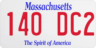 MA license plate 140DC2