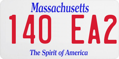MA license plate 140EA2