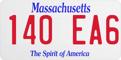 MA license plate 140EA6