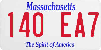 MA license plate 140EA7