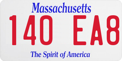 MA license plate 140EA8