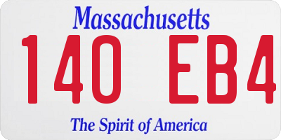 MA license plate 140EB4