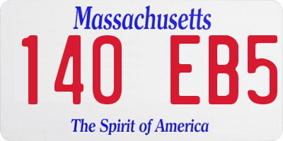 MA license plate 140EB5