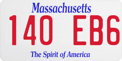 MA license plate 140EB6