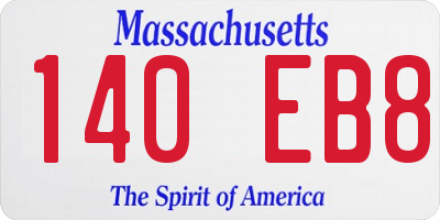 MA license plate 140EB8