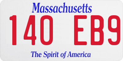 MA license plate 140EB9