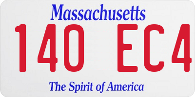 MA license plate 140EC4