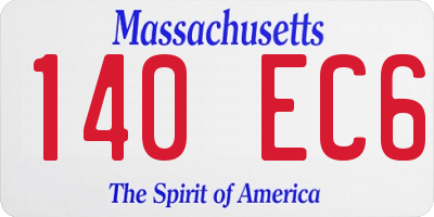 MA license plate 140EC6