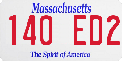 MA license plate 140ED2