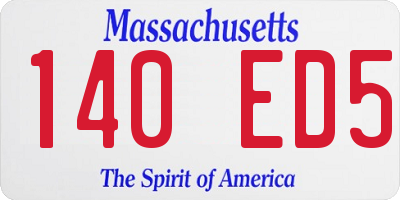 MA license plate 140ED5