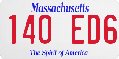 MA license plate 140ED6