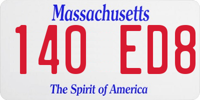 MA license plate 140ED8