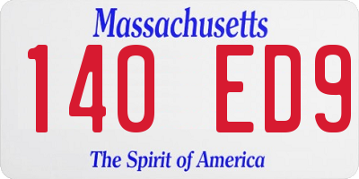 MA license plate 140ED9