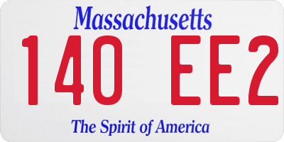 MA license plate 140EE2